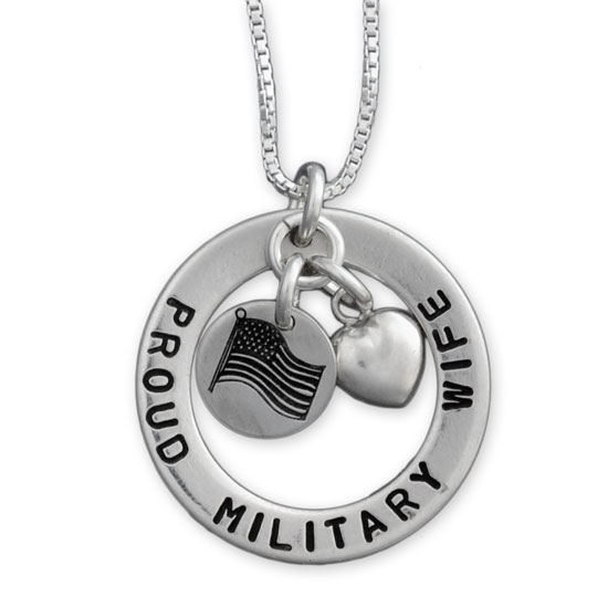 H and  Stamped Military Necklace