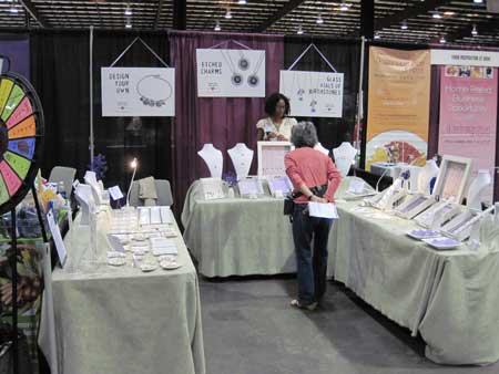 H and  stamped jewelry booth at the expo