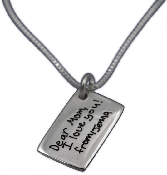 H and writing Jewelry Love Note Charm