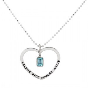 H and  stamped Open Heart Charm