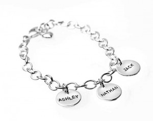 H and  Stamped Charm Bracelet