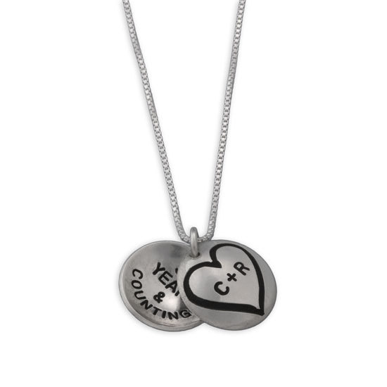 Hand stamped love locket