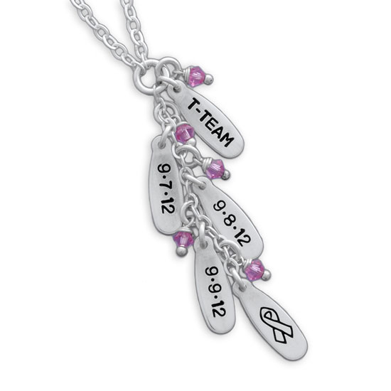 H and -stamped awareness necklace