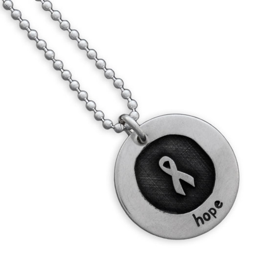 H and  stamped awareness charm