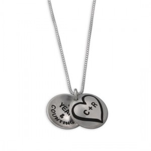 H and  stamped mom jewelry love locket