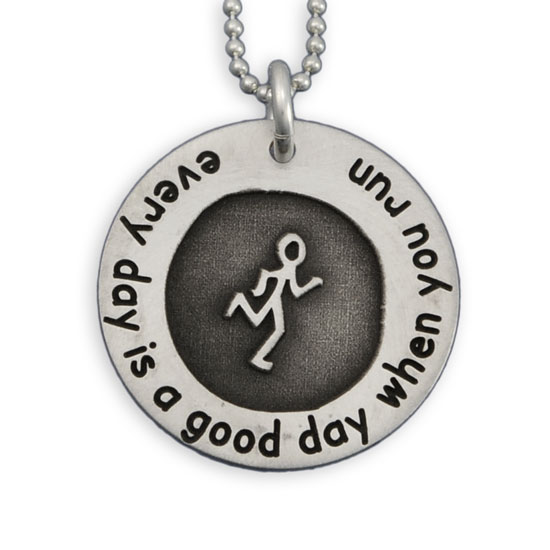 H and  stamped  and  etched runners necklace
